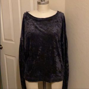 Free People crushed velvet top